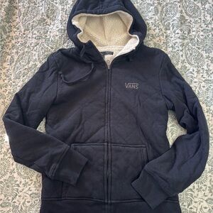 Vans Black Jacket with Cream Sherpa Lining